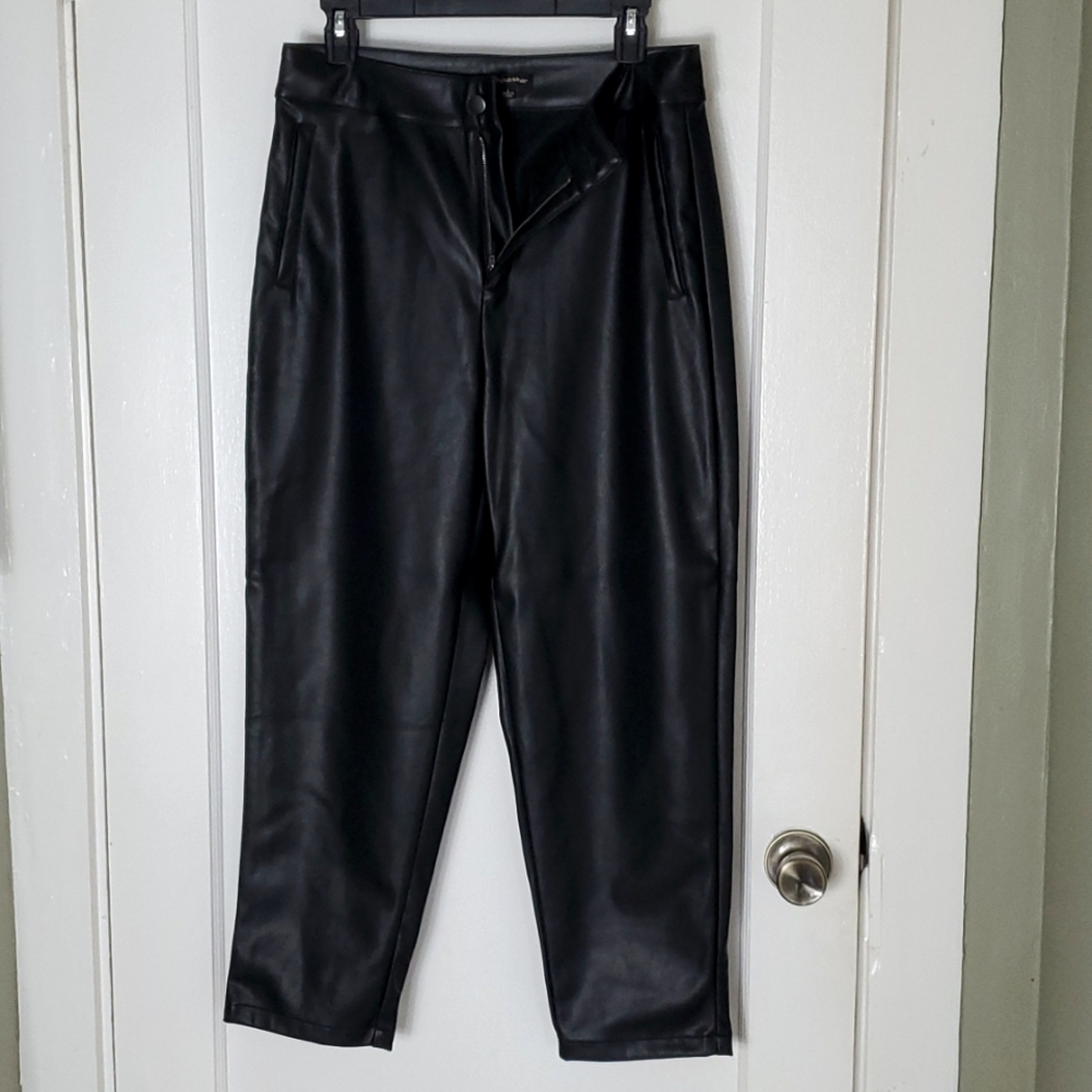 Faux leather pants size large